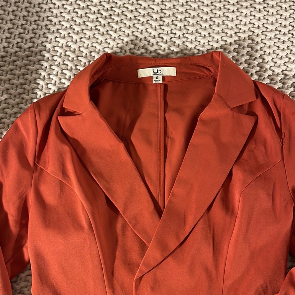 VINTAGE ORANGE RUST BLAZER - Picture 2 of 5